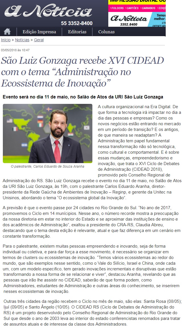 XVI CIDEAD São Luiz Gonzaga